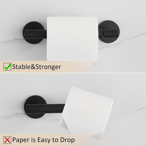 BGL Toilet Paper Holder - Matte Black Wall-Mounted SUS 304 Stainless Steel | Pivoting Double Post Design