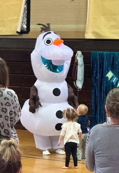 Inflatable Olaf Costume - Adult Size Snowman Fancy Dress for Halloween Party | Large, White