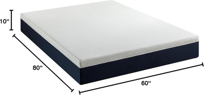 ZINUS 10 Inch Queen Hybrid Mattress - Cooling Comfort, Medium Firm, Fiberglass Free, Motion Isolation