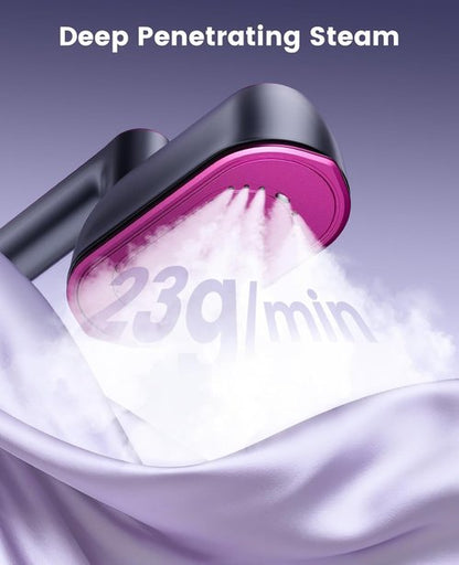 Jack & Rose Travel Steamer - 1200W Portable Handheld Iron with Fast 8S Heat-Up | Large Ceramic Panel