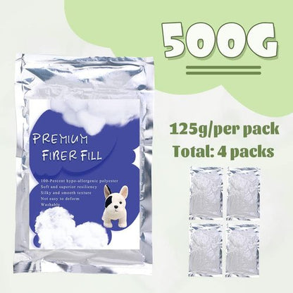 BUTUZE Premium Polyester Fiberfill Stuffing - 500g (17.6oz) High Resilience Fill for DIY Dolls & Pillows