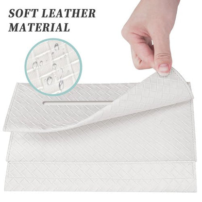 NiHome PU Leather Tissue Box Cover for Kleenex Hand Towels, Versatile Design for Countertops and Towel Racks, Leather Enhances Home Decor, Easy to Use with Exquisite Edging Craftsmanship
