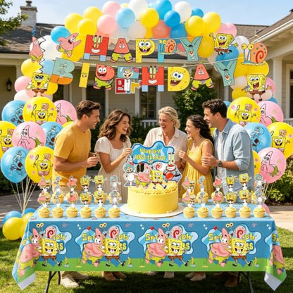 Kids Birthday Party Supplies Set with Banner Balloons & Decorations