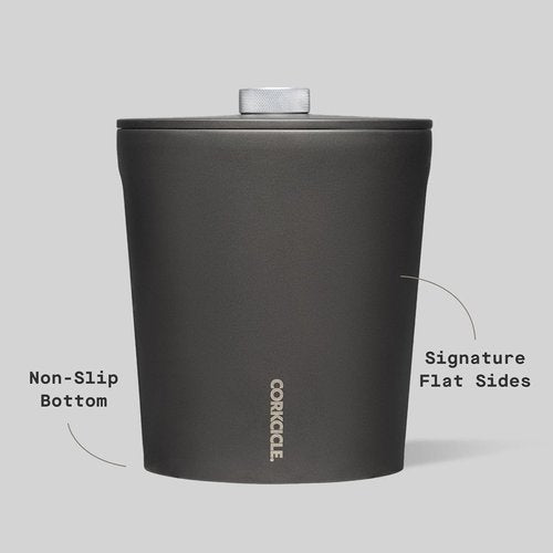 Corkcicle Insulated Ice Bucket with Lid - Stainless Steel - Summer Gift - 100 oz - Ceramic Slate