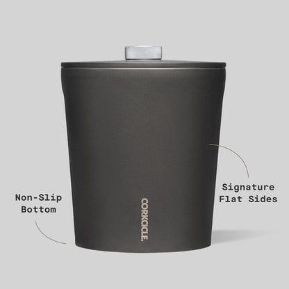 Corkcicle Insulated Ice Bucket with Lid - Stainless Steel - Summer Gift - 100 oz - Ceramic Slate