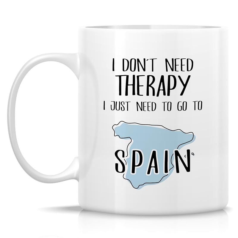 Funny Spain Mug - 11oz White Ceramic Coffee Cup Gift for Fans