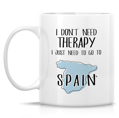 Funny Spain Mug - 11oz White Ceramic Coffee Cup Gift for Fans
