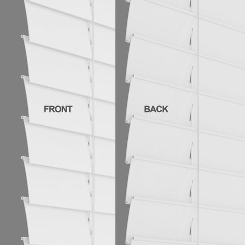 Lumino - 2" Cordless Flat Slat Faux Wood Window Blinds for Home - 18" W x 36" L - White, Faux Wood Blinds for Indoor Windows, Venetian Room Darkening Blinds