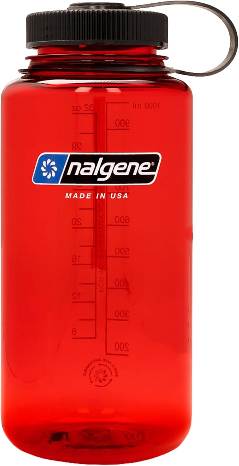 Nalgene 32 oz Wide Mouth Water Bottle - BPA-Free, Durable & Leak-Proof Design for Hiking, Gym & Travel