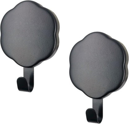 Sattiyrch Magnetic Wreath Hanger - Strong Metal Door Hook Holds Up to 8 lbs | Black, 2-Pack
