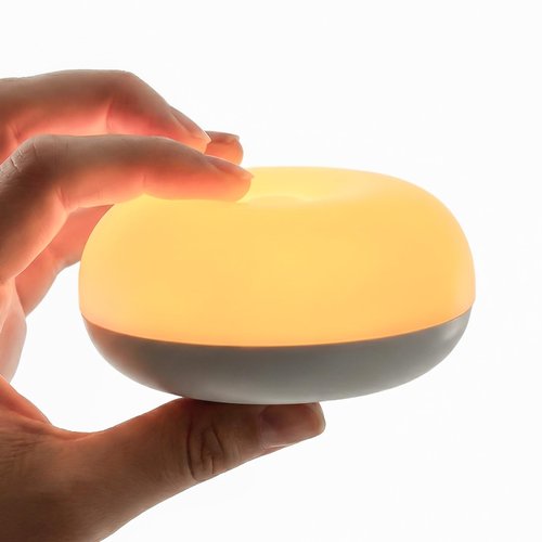 Geecent Baby Night Light, 0 Blue-Light Nursery Egg Light for Breastfeeding, Flip Design, Soft BPA Free, 3 Colors & Dimming, Rechargeable Portable Touch Nightlight for Kids Toddler