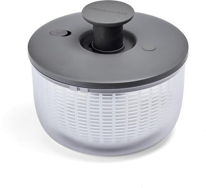 KitchenAid Salad Spinner - 7.43 Quart Capacity for Effortless Salad Preparation | Charcoal Gray