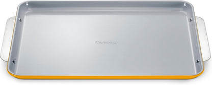 Caraway Non-Stick Ceramic Baking Sheet - Non-Toxic & PTFE Free - Ideal for Baking & Roasting - Large 18" x 13" - Marigold