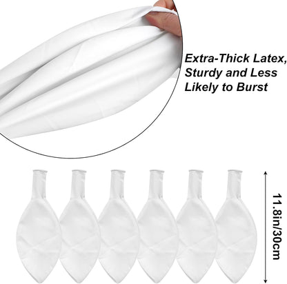RUBFAC 36 Inch White Giant Latex Balloons - Perfect for Weddings, Birthdays & Photo Shoots
