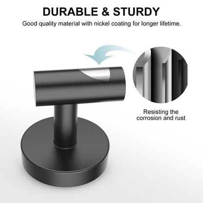 SetSail Towel Hooks for Bathrooms 4 Packs Screw-in Matte Black Bathroom Towel Hook Wall Mounted Stainless Steel Shower Towel Hooks for Coat Hanging, Drill Hole
