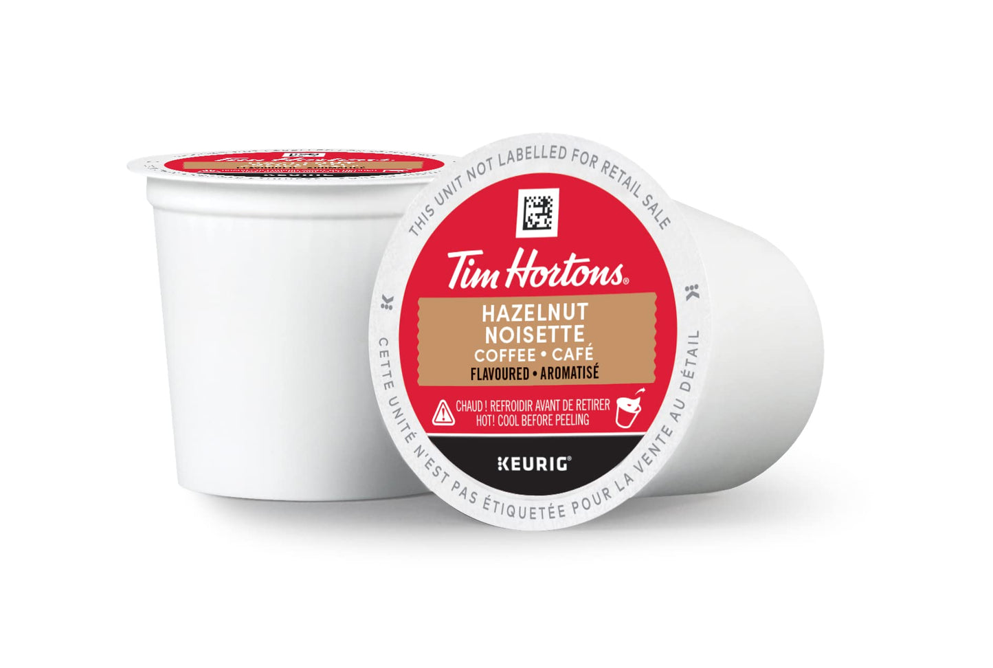 Tim Hortons Hazelnut Light Medium Roast Coffee, Keurig K-cup compatible pods, 120g, 12 pods {Imported from Canada}