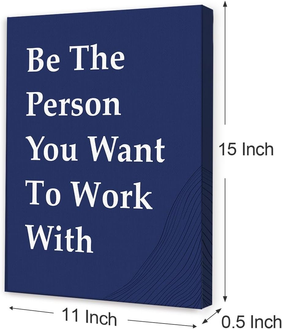 OTINGQD Motivational Wall Art - Inspirational Office Decor for Teamwork | Positive Canvas for Home & Cubicle