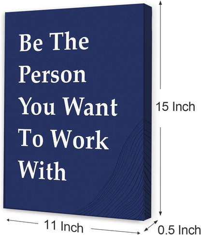OTINGQD Motivational Wall Art - Inspirational Office Decor for Teamwork | Positive Canvas for Home & Cubicle