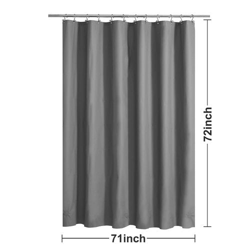 Barossa Design Gray Shower Curtain Liner - Premium PEVA Shower Liner for Bathroom, BPA & PVC Free, No Chemical Smell, Lightweight Standard Size Bath Curtain with 3 Magnets, Metal Grommets - Dark Gray