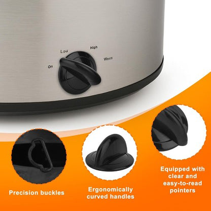 Crockpot | 2-Pack Adjustable Temperature Dial Replacement Knobs - Compatible with SCV700-CH-BR
