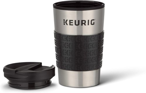 Keurig Stainless Steel Insulated Coffee Travel Mug - Fits Under Any K-Cup Maker | 12 Oz Capacity