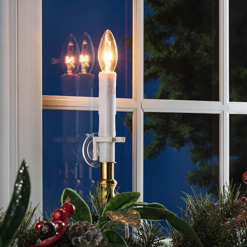 Skiennix LED Candle Light Holder - 8Pcs Suction Cup Clips for Windows | Strong Hold for Home Decor & Parties