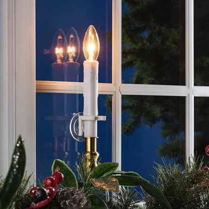 Skiennix LED Candle Light Holder - 8Pcs Suction Cup Clips for Windows | Strong Hold for Home Decor & Parties