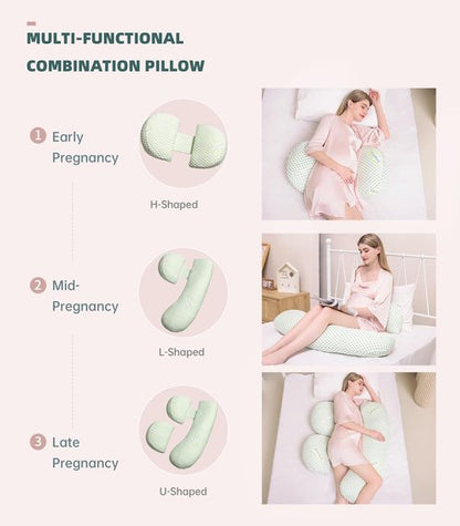 Oternal Pregnancy Pillow for Pregnant Women, Soft Pregnancy Body Pillow, Support for Back, Belly, HIPS, Legs, Maternity Pillow with Detachable and Adjustable Pillow Cover