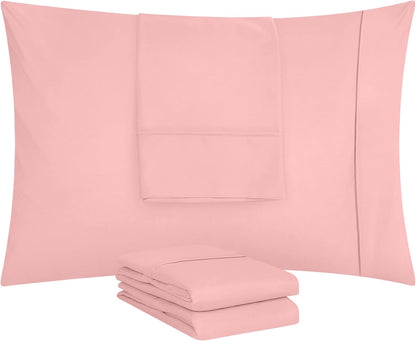 Utopia Bedding Queen Pillow Cases - Soft Brushed Microfiber - 4 Pack, Fade Resistant | 20 x 30 Inches, Pink