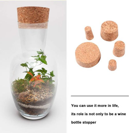 25Pcs Tapered Cork Plugs Wooden Wine Bottle Cork Stoppers Natural Creative Wine Beverage Stoppers Replacement s for Beer Bottle
