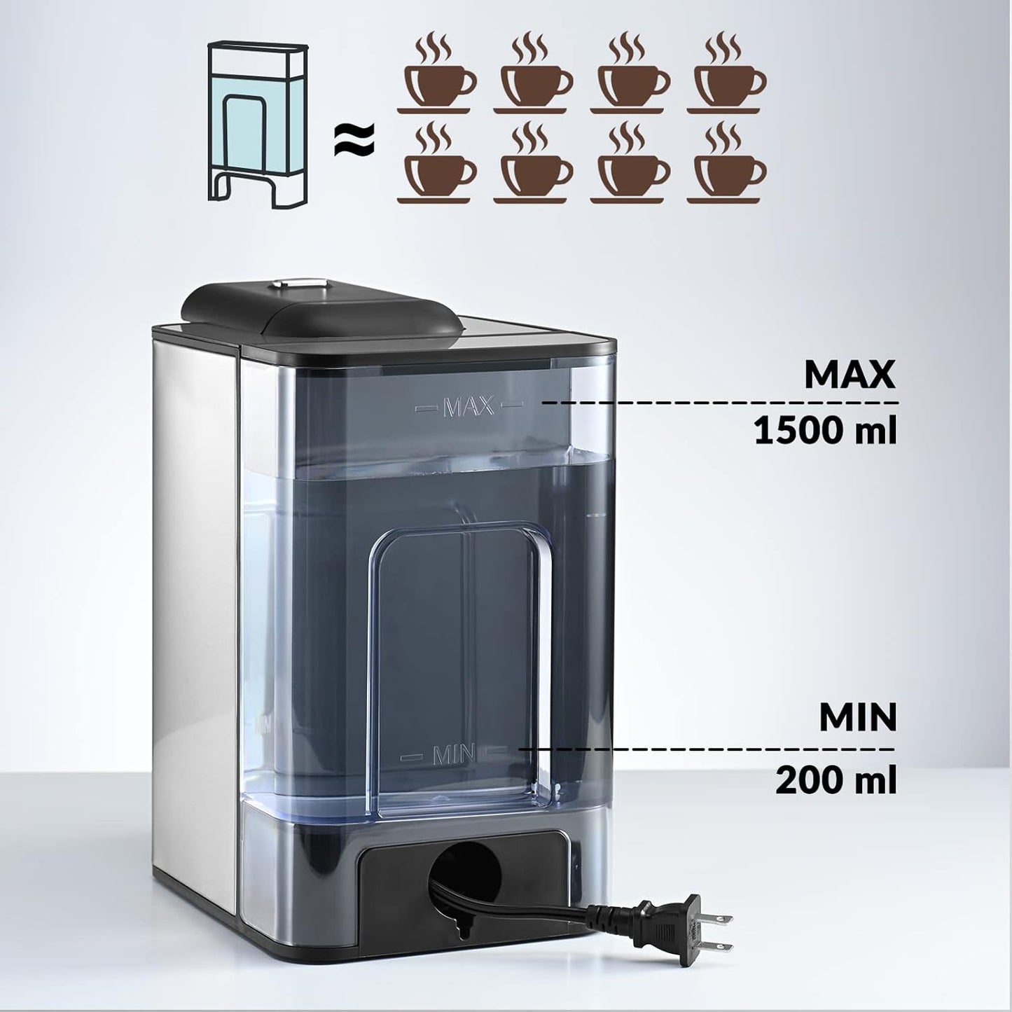 Mecity Coffee Maker - 3-in-1 Single Serve Machine for K-Cup, Instant Coffee & Tea | 50 Oz Reservoir