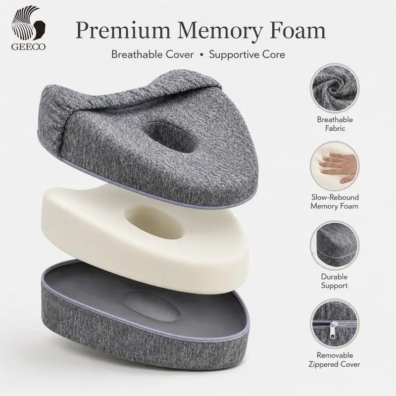 Cooling Knee Pillow for Side Sleepers - Spine Alignment & Breathable Fabric