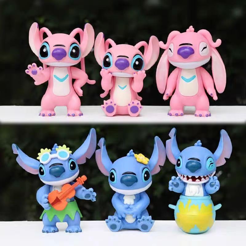 6 Pack Anime Collectible Figures - Creative Model Ornaments for Fans