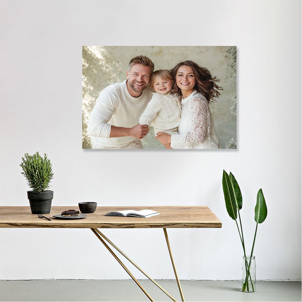 Skiennix Custom Canvas Prints - Personalized Wall Art for Pet & Family Photos | Framed 11x14 Inch