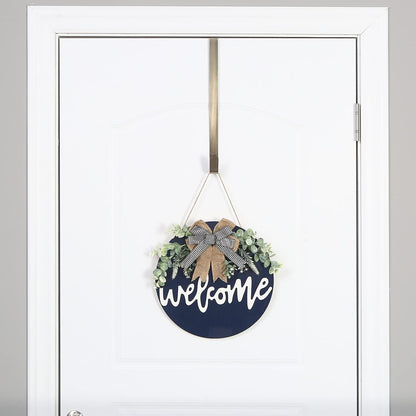 Sattiyrch 15" Wreath Hanger - Durable Steel Over The Door Hook in Elegant Bronze Finish