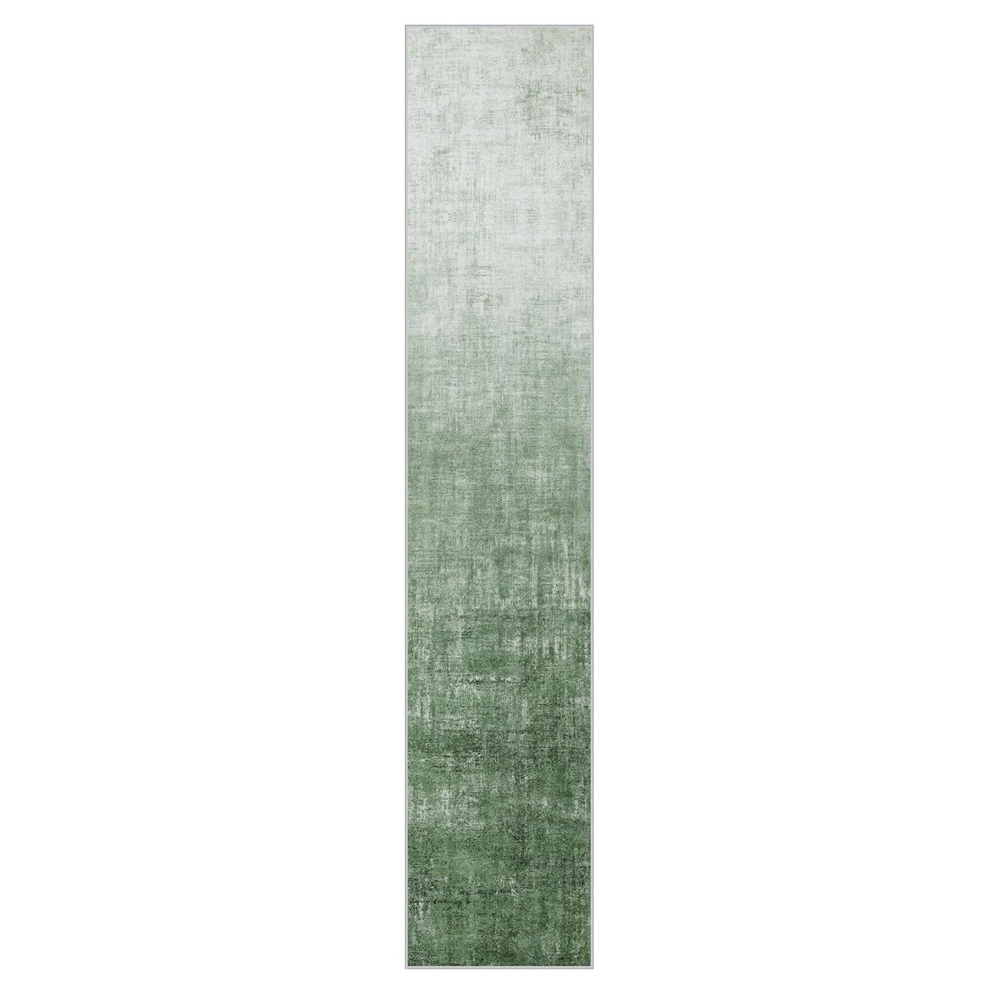 Lahome Green 2x10 Rug Runners for Hallways Non Slip, Boho Kitchen Runner Rugs Non Skid Washable, Modern Abstract Ombre Soft Carpet Runner for Bathroom Entryway Bedroom(2'x10',Green)
