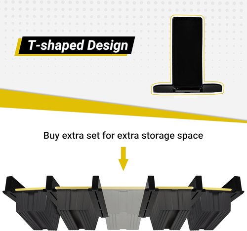Heavy Duty 6-Bin Overhead Garage Storage Rack by [Brand Name] - Powder Coated Ceiling Organizer for Garages & Sheds