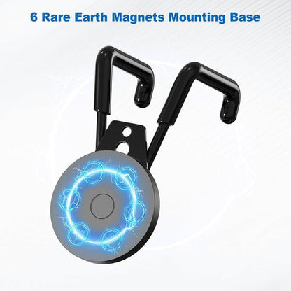 Heavy-Duty Magnetic Garage Hooks by [Brand Name] - 2-Pack Strong Tool Holders with Anti-Scratch Rubber Coating for Garage and Outdoor Storage