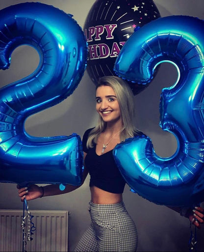 Number 23 Balloon - 40 Inch Dark Blue Foil Balloon for 23rd Birthday & Graduation Celebrations