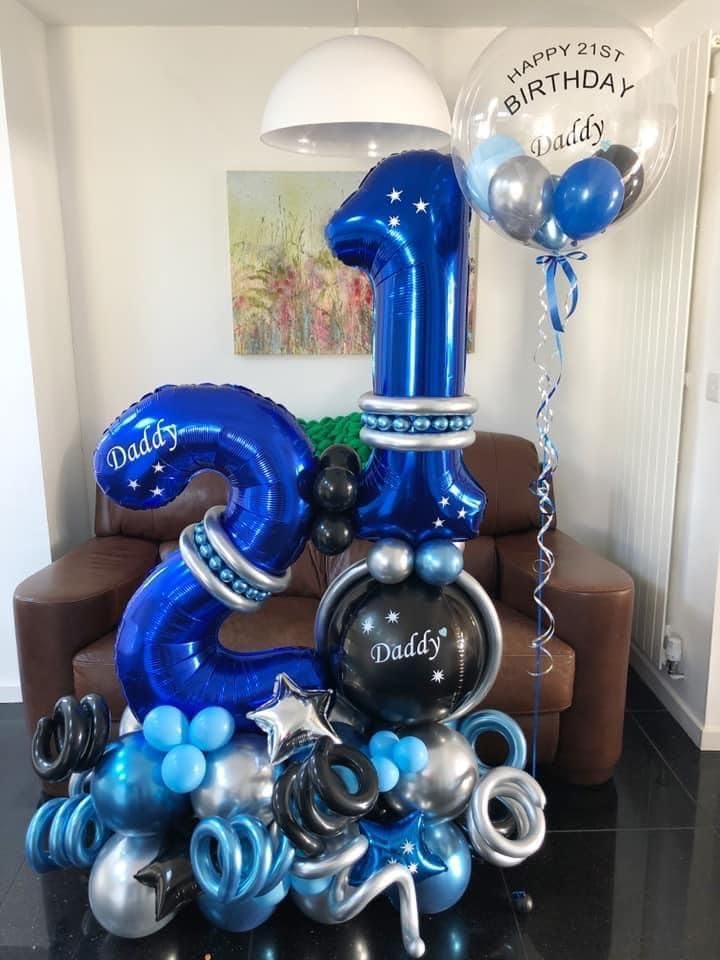 Skiennix 40-Inch Night Blue Number 1 Balloon - Perfect First Birthday Decoration for Girls
