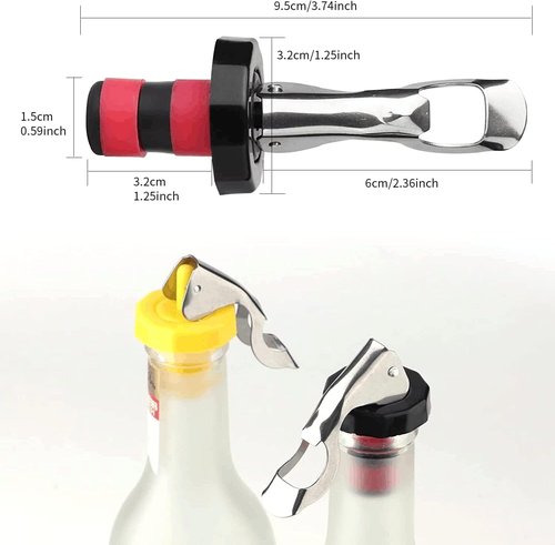 8pcs Reusable Wine Stoppers, Silicone Vacuum Bottle Stopper,Expanding Manual Beverage Bottle Stopper,Wine Bottle Airtight Seal Cork