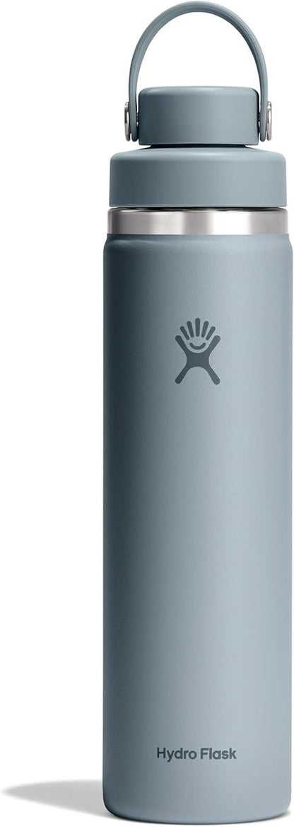Hydro Flask Water Bottle - Insulated Stainless Steel with Wide Mouth Flex Chug Lid | 24 Oz Shale Gray