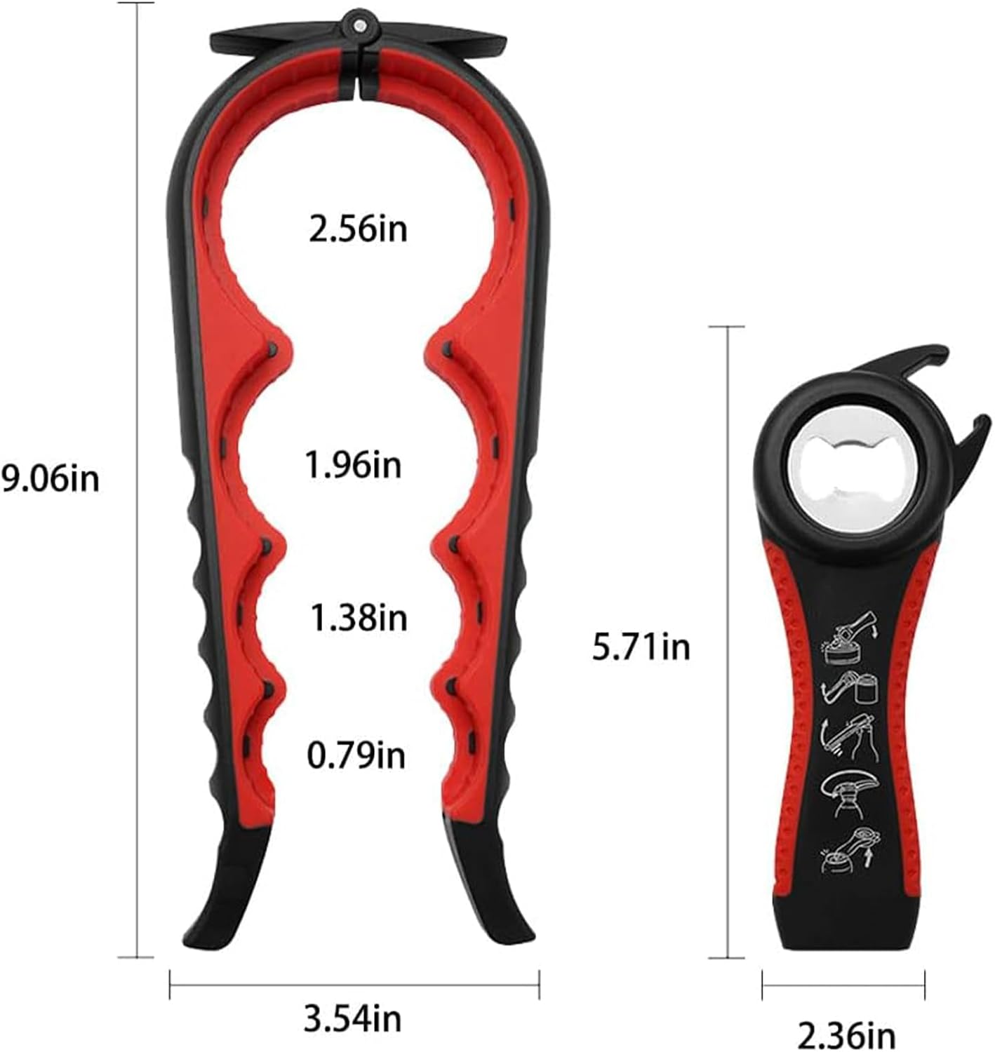 Skiennix Bottle Opener - Ergonomic Jar Opener for Arthritic Hands | Ideal for Seniors & Kids - Black