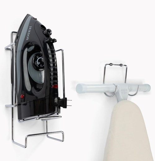 Jerdon Hotel Iron - Mid-Size Black Clothing Iron with 7-Foot Retractable Cord & Dual Auto Shut-Off - 1200 Watts