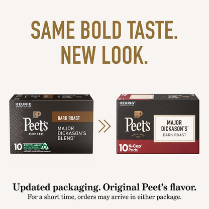 Peet's Coffee K-Cup Pods Dark Roast Variety Pack - 100% Arabica, 40 Count (4 Boxes of 10 Pods)