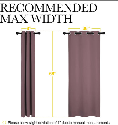 NICETOWN Room Darkening Curtains - Thermal Insulated Grommet Drapes | Set of 2, 42" x 68" - Ideal for Kitchen & Bedroom