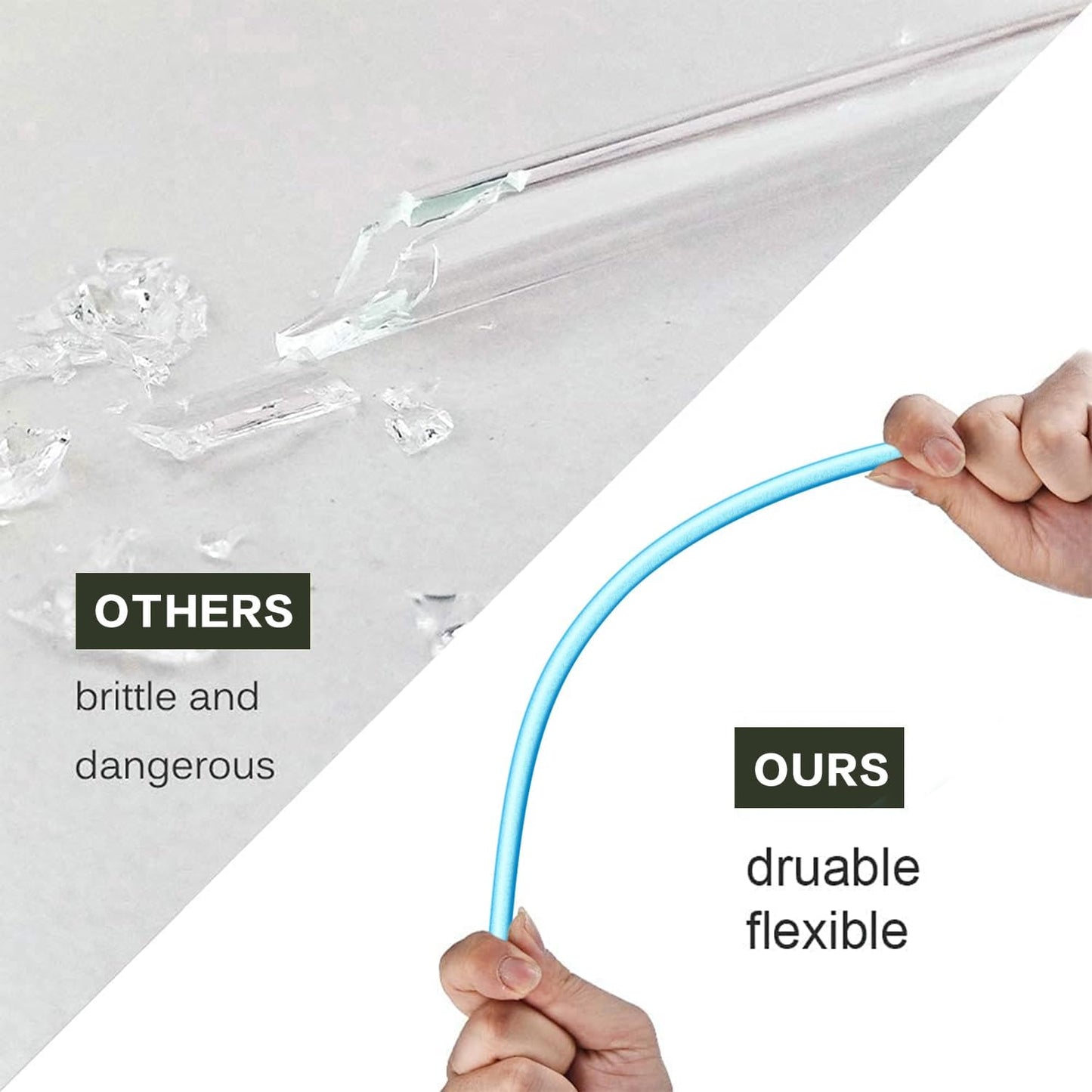 Stanley Replacement Straws - 6 Pack Reusable Straws with Cleaning Brush | Dishwasher Safe, Fits 40 oz & 30 oz Tumblers