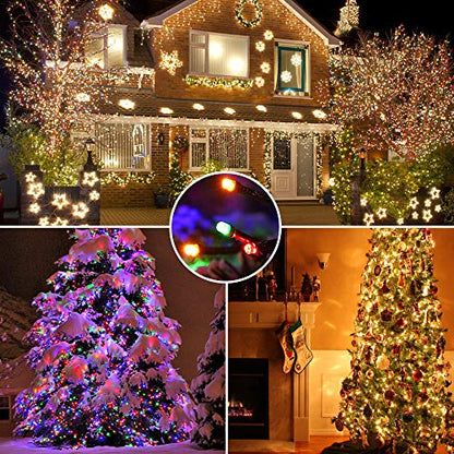 Christmas String Lights 33ft 100 LED Color Changing with Remote - Warm White & Multicolor