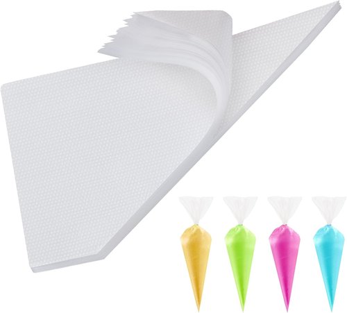 Engorgio Disposable Mini Piping Bags - 100 Pcs 8-Inch Clear Pastry Bags for Cakes, Macarons & Cupcakes