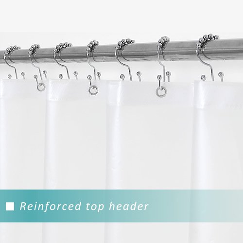 Mrs Awesome Extra Long Shower Curtain Liner with 6 Magnets 72 x 84 inch, Frosted PEVA 8G Heavy Duty Thick Plastic Shower Curtain, Waterproof, 72x84, Frost
